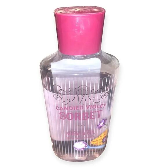 BATH & BODY WORKS SHOWER GEL BODY WASH ALOE CANDIED VIOLET SORBET 10 oz - Picture 1 of 2